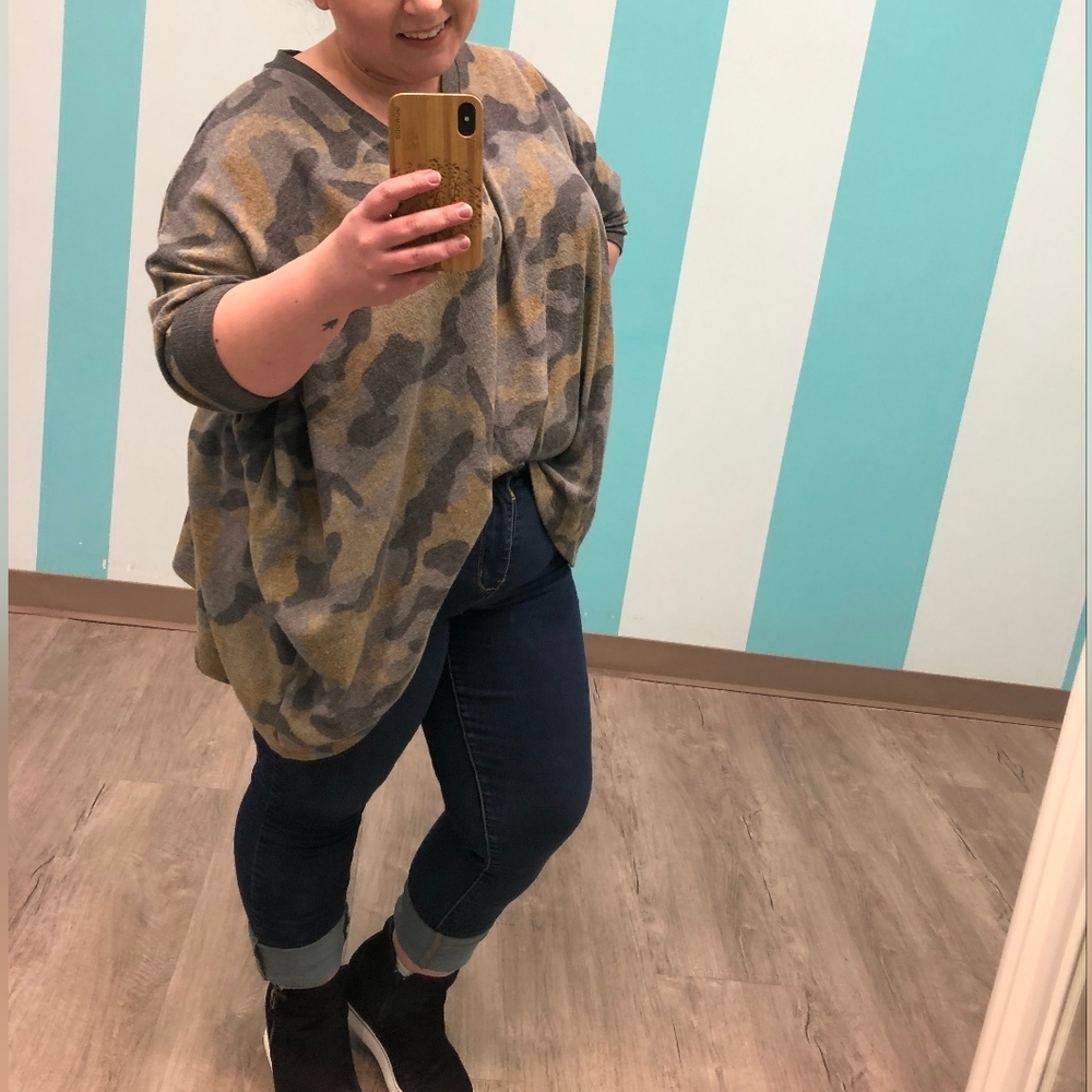 Maurices camo poncho